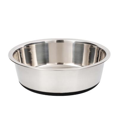 Deep Stainless Steel Anti-Slip Dog Bowl